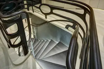 Staircase to the lower deck