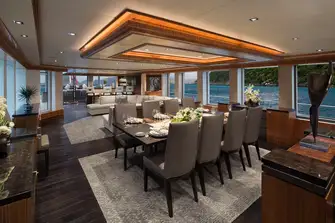 Looking aft on the main deck