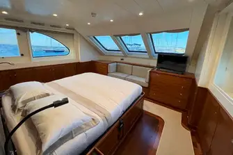 The owner's suite is forward on the main deck