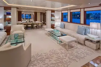 A bright, welcoming main saloon