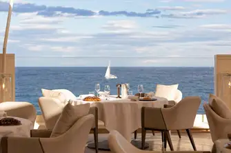 Le Blue Bay - The terrace is a great favourite in good weather