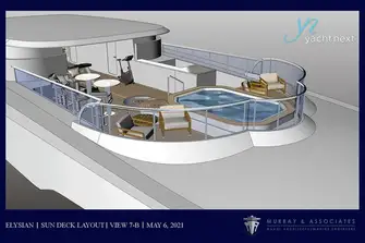 The renderings detail SCOTT FREE's new foredeck