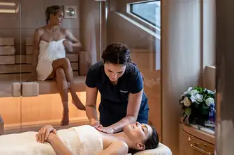 Sauna, steam room, plunge pools, massage, hair and beauty treatments, a superyacht spa can have it all