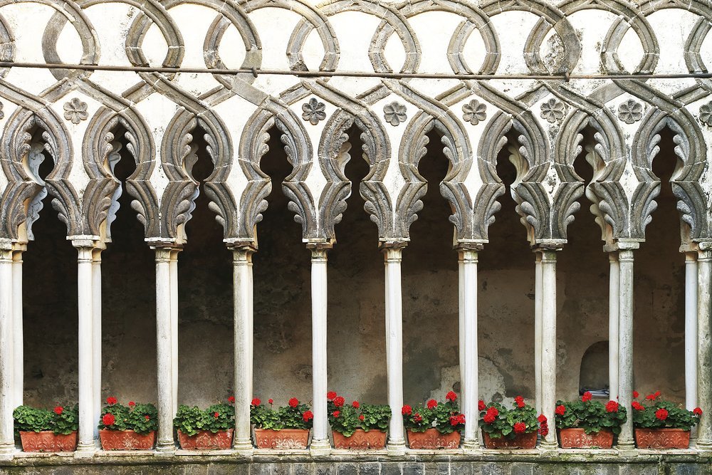 Detail of Villa Rufolo, built by a wealthy merchant family in the 13th century