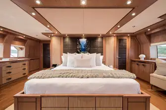 A wonderful night's sleep awaits in the main deck master suite