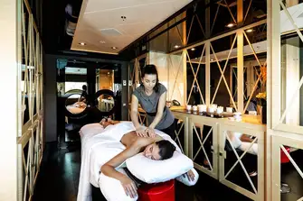 She has a massage room and hair and beauty salon on the main deck