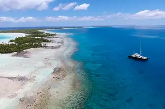 HEMISPHERE, the world's largest sailing catamaran, is based in the sailing heaven of French Polynesia where the diving is awesome
