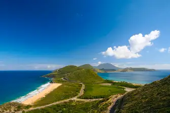 The islands divide the Caribbean and the Atlantic