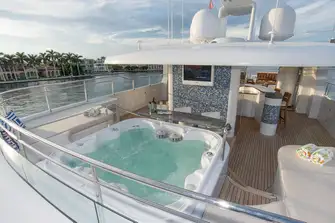 Sun deck jacuzzi