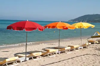Canoubiers Beach was made famous by French TV series 'Sous le soleil'