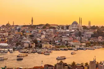 Istanbul is near Buyukaga bay, Turkey