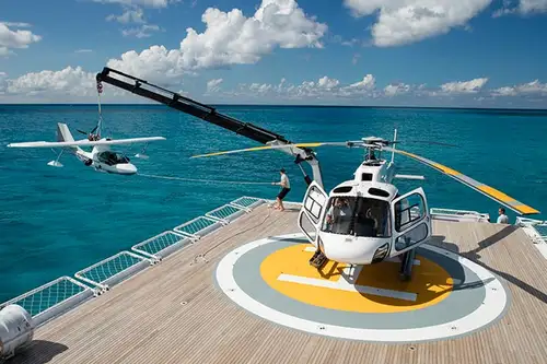 Helicopter and seaplane