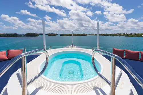 Sun deck jacuzzi